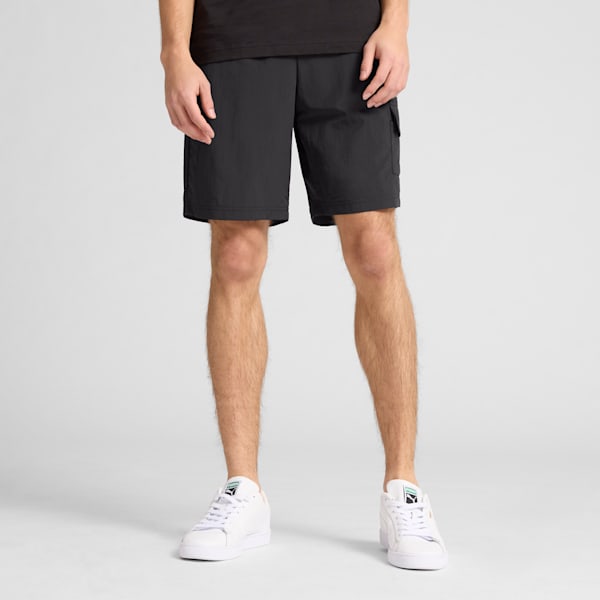 Essentials Men's 8" Woven Cargo Shorts, PUMA Black, extralarge